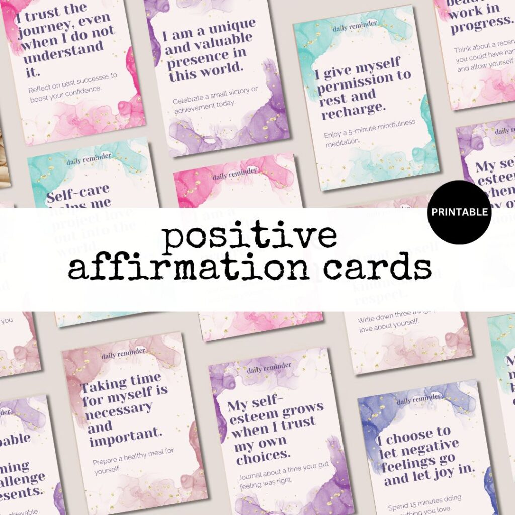 Printable Positive Daily Affirmation Cards, Affirmation Cards Digital ...
